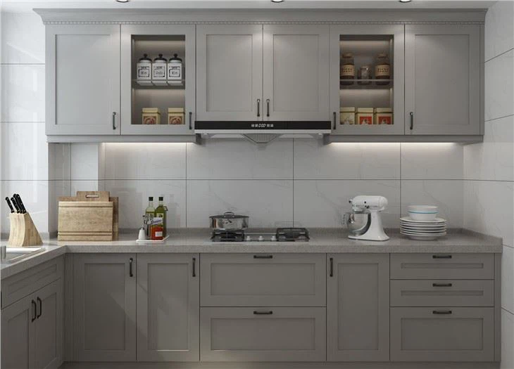 Vinyl Grey Kitchen Cabinets