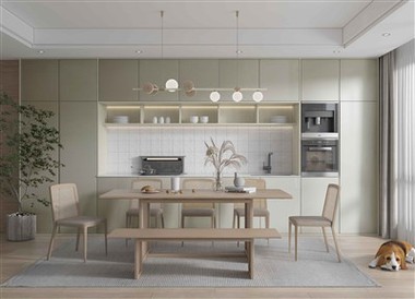 Szafki kuchenne z teksturą melaminy